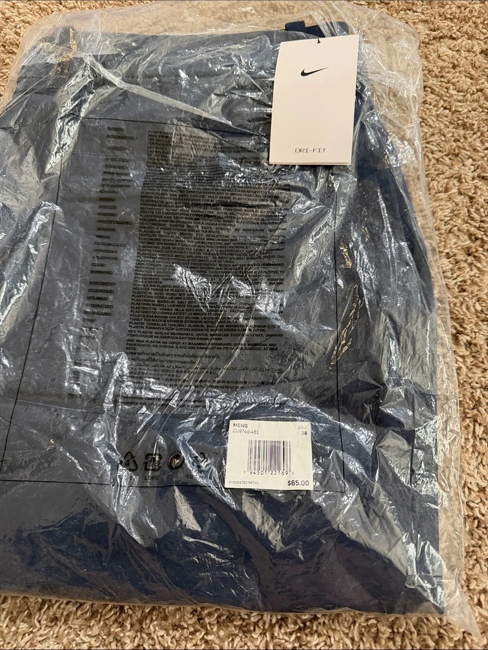 Nike Men’s Golf Shorts Navy Blue Standard Fit